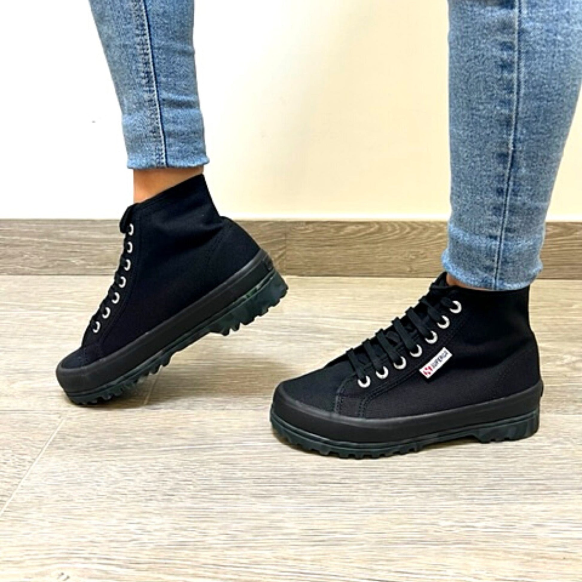 Superga Unisex Ankle Sneakers - Classic Cotton Vulcanized Sneaker, Casual Everyday Wear